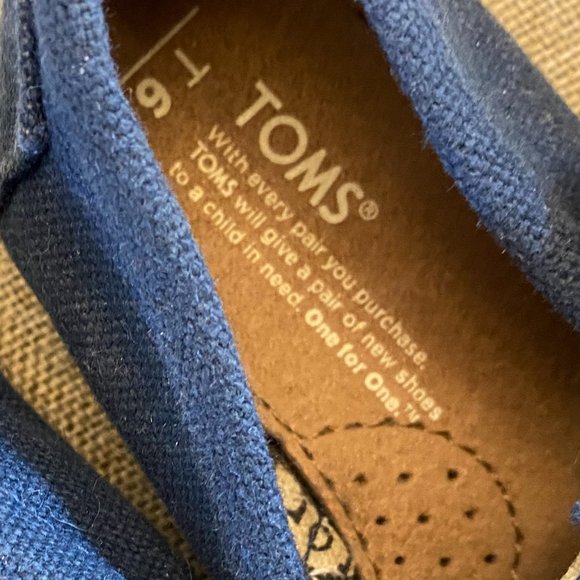 TOMS Kids - Baby Tom's Tiny Alpargata Canvas Size 6 T Walker Shoe - Picture 9 of 11